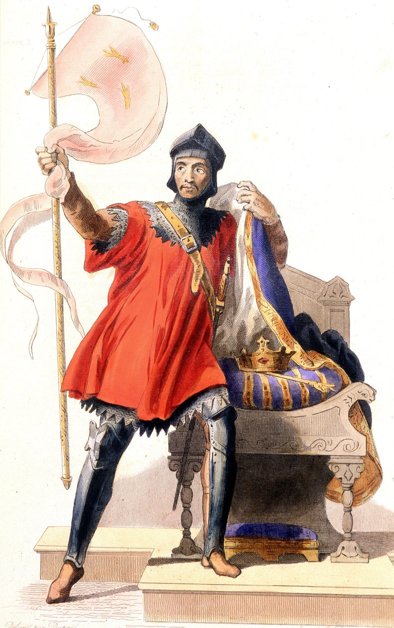 Hugues Capet och hans fana - i "" Le Plutarque francais", red. Mennechet av French School