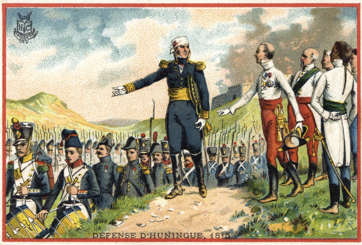Huningues försvar 1815 av French School