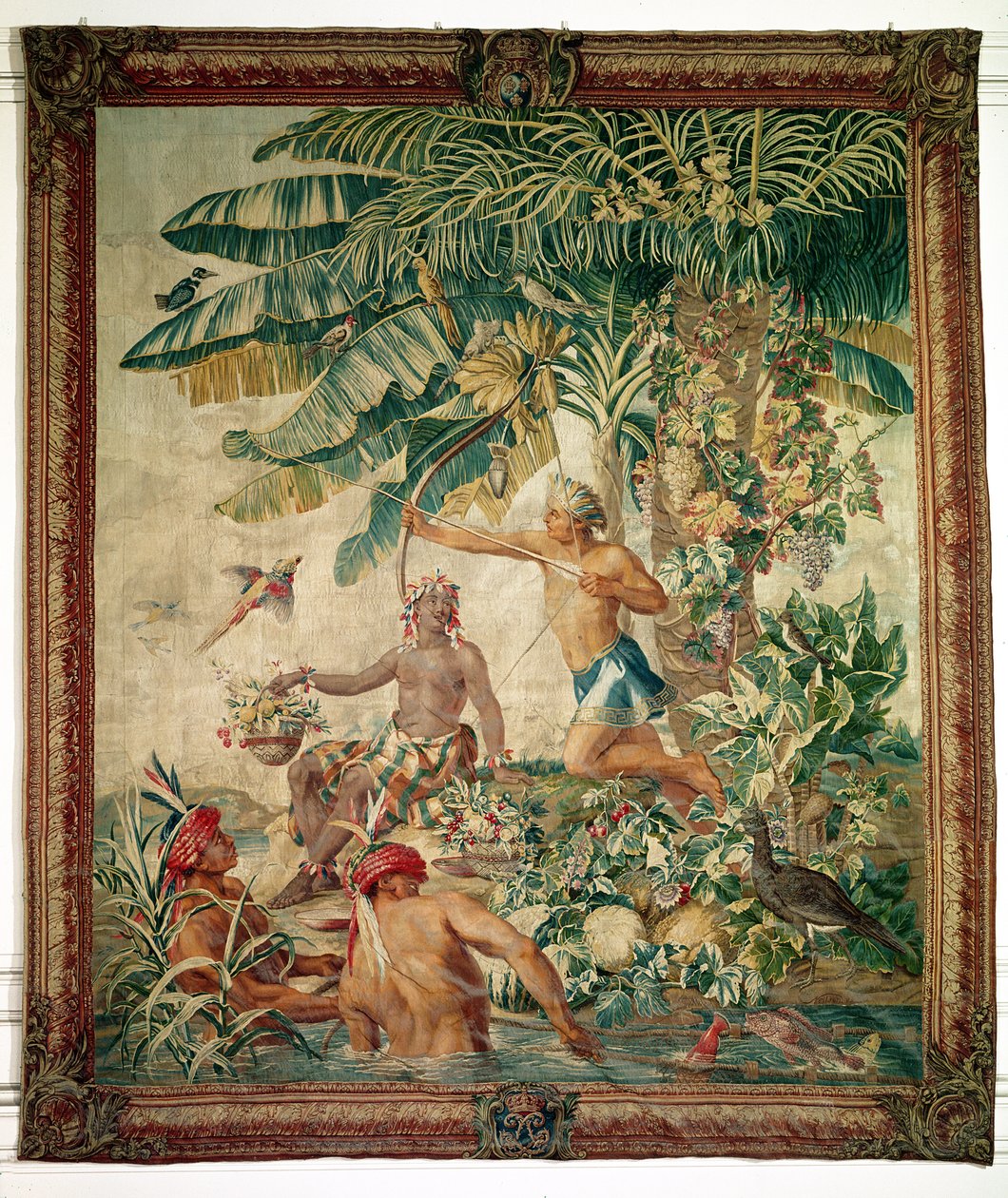 Jakt, från New India Tapestry, Gobelin Workshop av French School