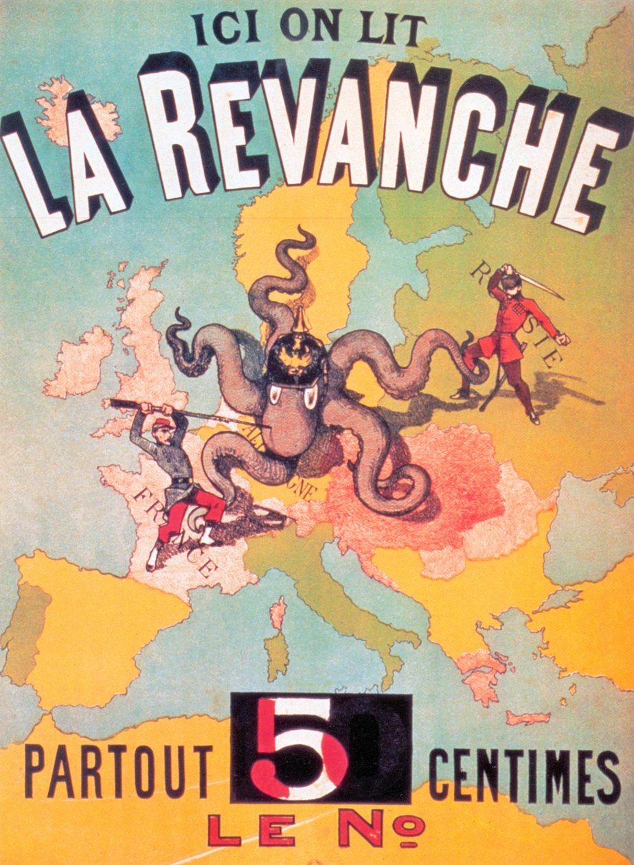 Här läser vi La Revanche överallt 5 centimes antalet, 1886 av French School
