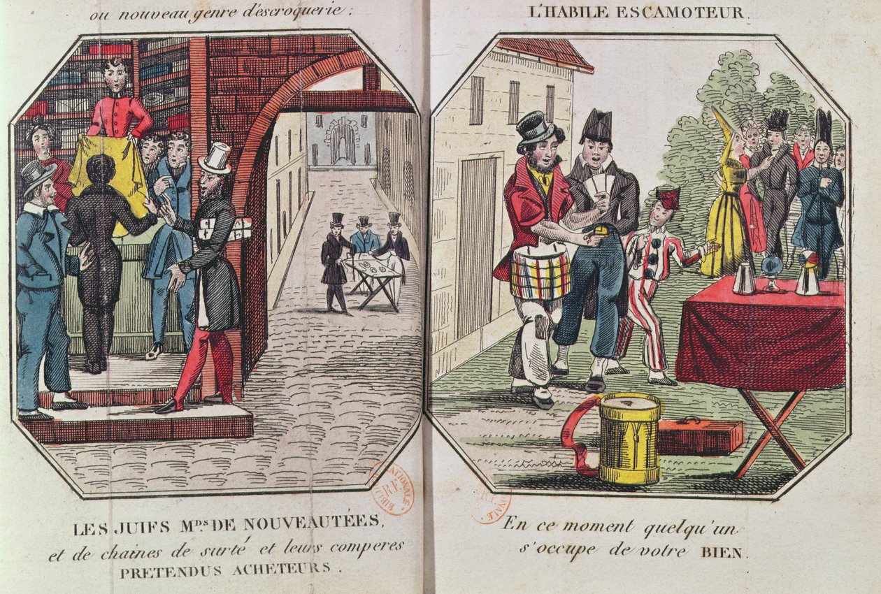 Illustration för Le Paravoleur eller Konsten att leda försiktigt i vilket land som helst, särskilt i Paris av Eugene Francois Vidocq, 1830 av French School