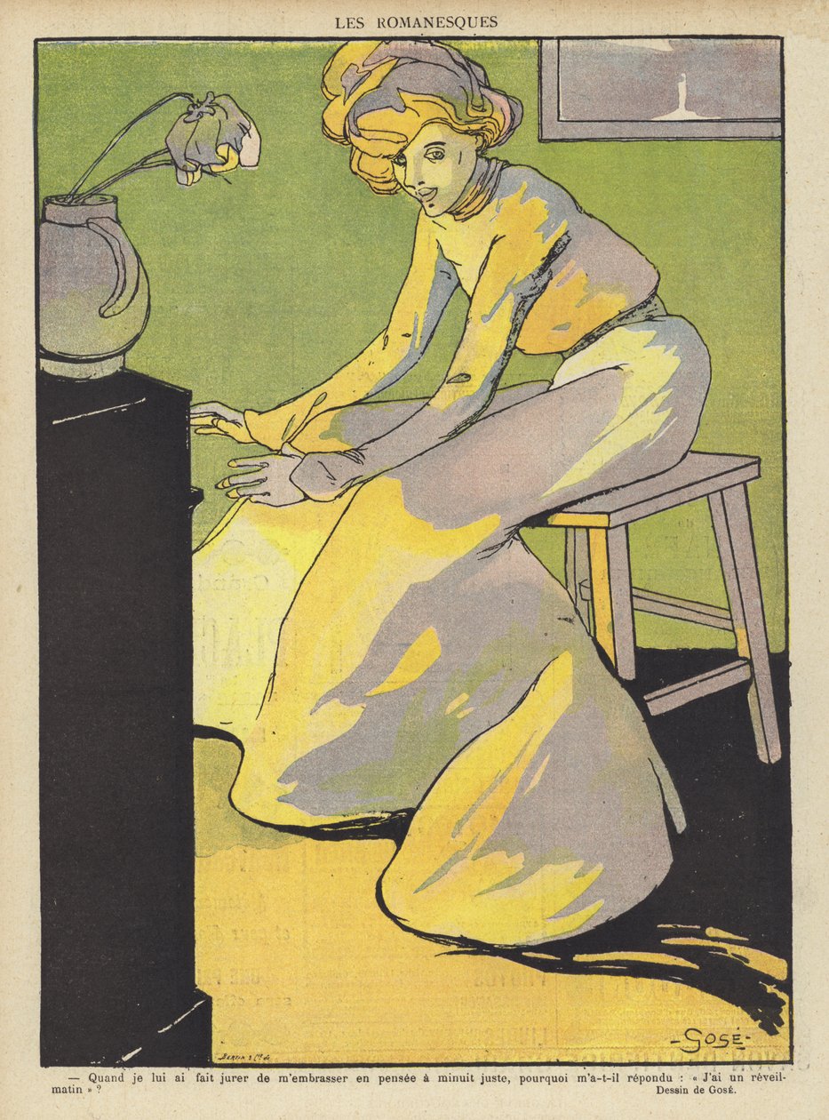Illustration till Le Rire (färglitografi) av French School