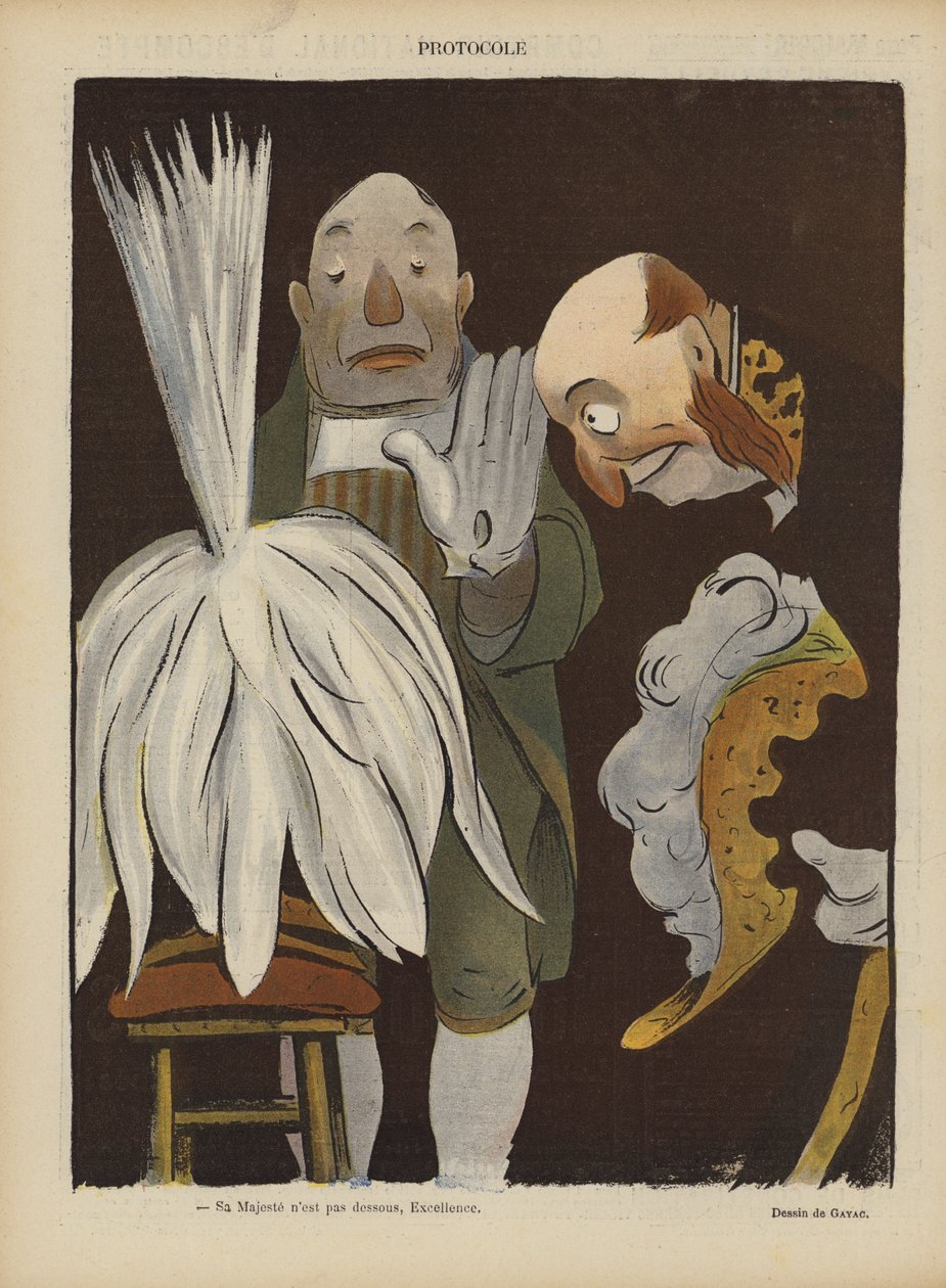 Illustration till Le Rire (färglitografi) av French School