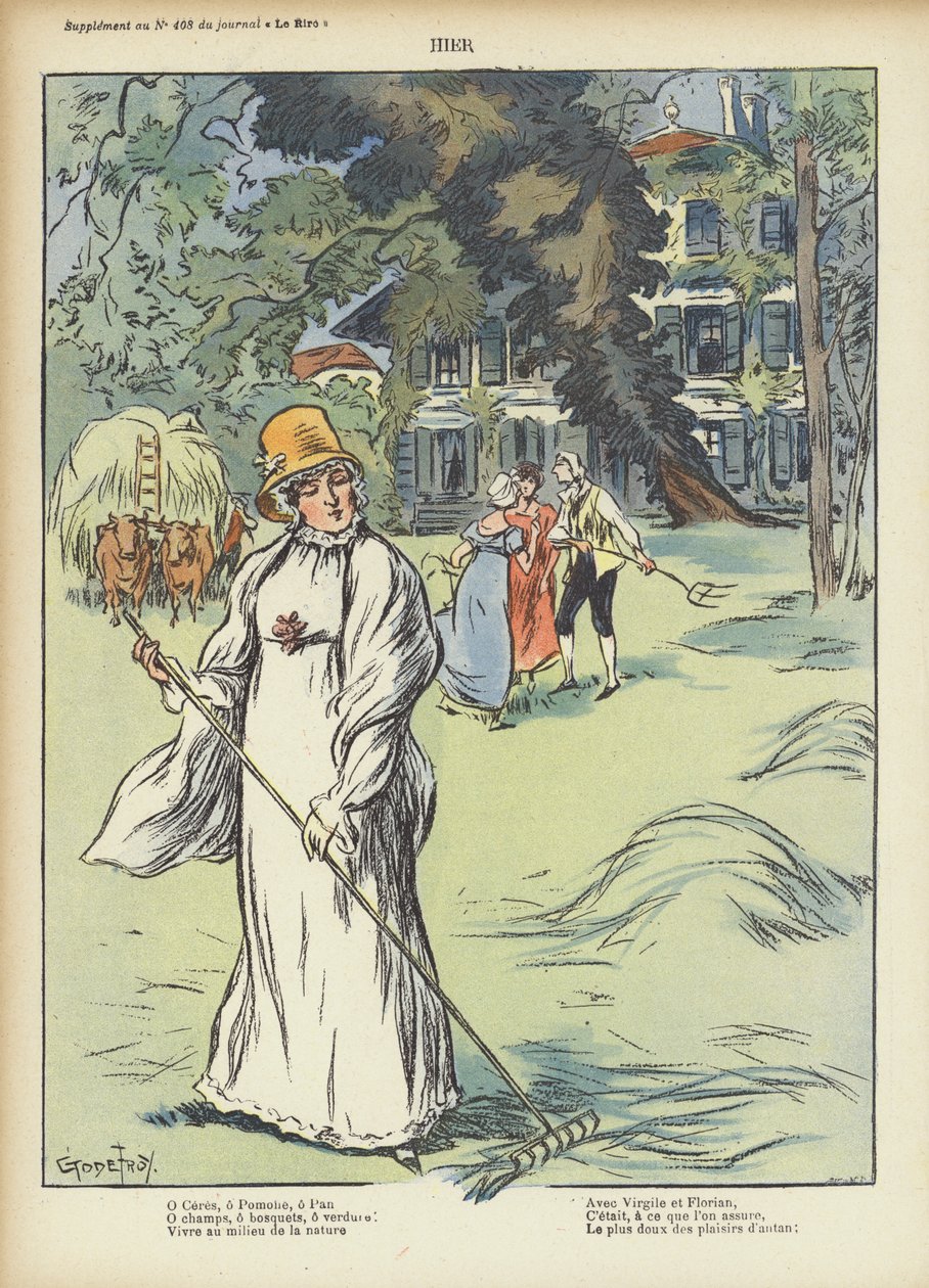 Illustration till Le Rire (färglitografi) av French School