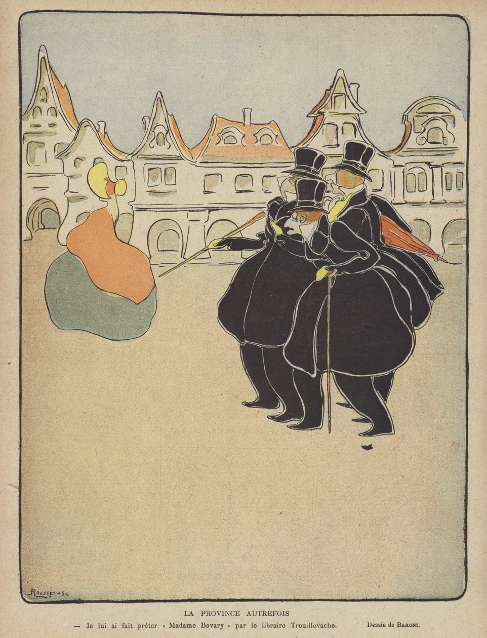 Illustration till Le Rire (färglitografi) av French School