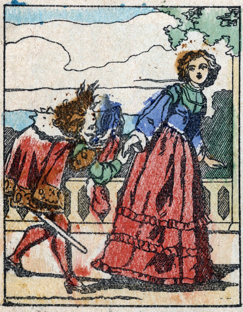 Illustration till "" Riquet a la houppe", berättelse av Charles Perrault (1628-1703), fransk författare. Trästick av Imaging Pellerin - Epinal, sd. Sent 1800-tal. av French School