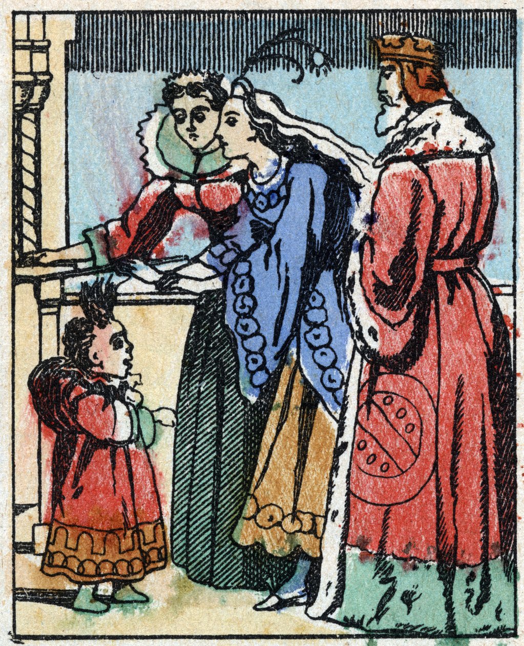 Illustration till "" Riquet a la houppe", berättelse av Charles Perrault (1628-1703), fransk författare. Trästick av Imaging Pellerin - Epinal, sd. Sent 1800-tal. av French School