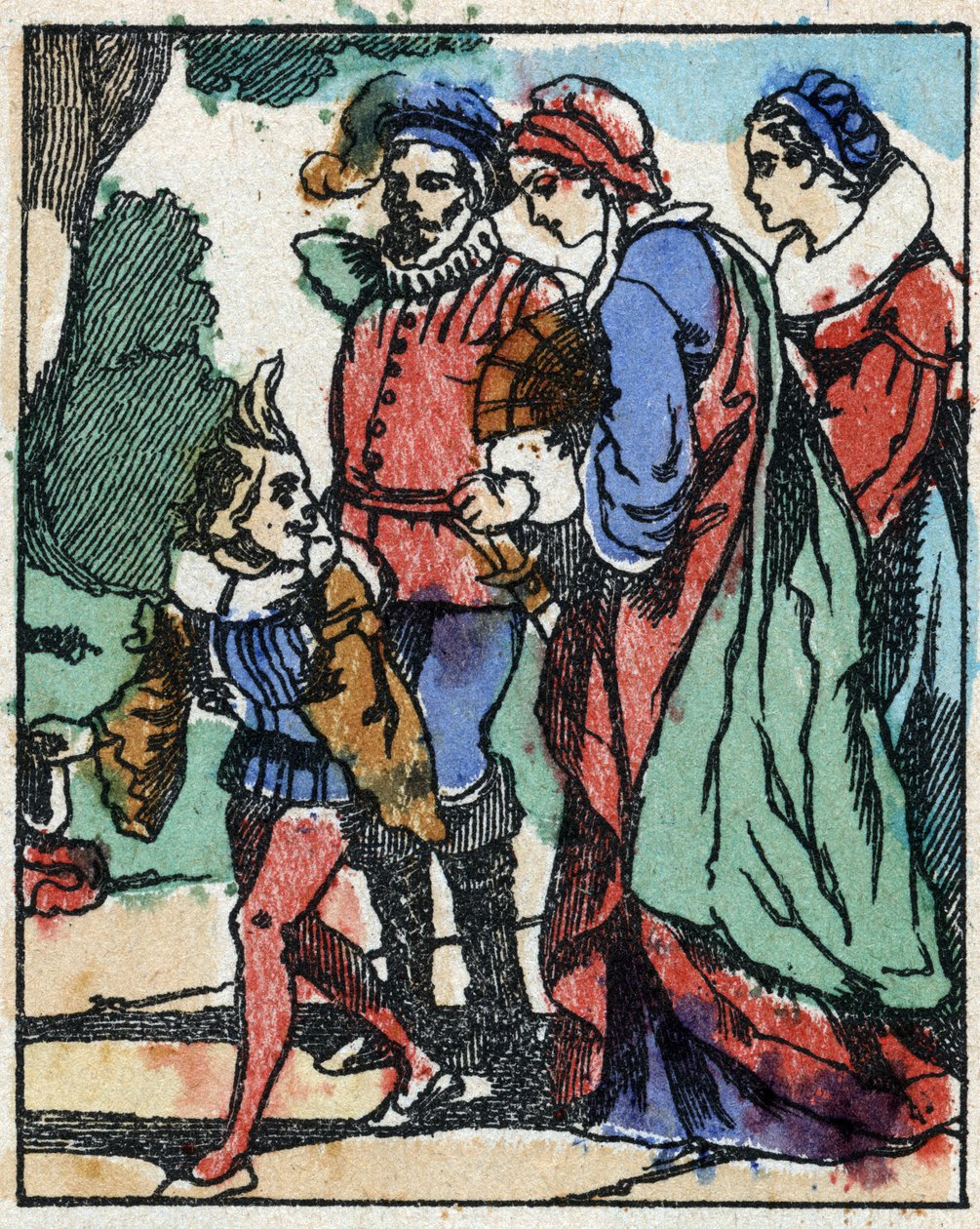 Illustration till "" Riquet a la houppe", berättelse av Charles Perrault (1628-1703), fransk författare. Trästick av Imaging Pellerin - Epinal, sd. Sent 1800-tal. av French School