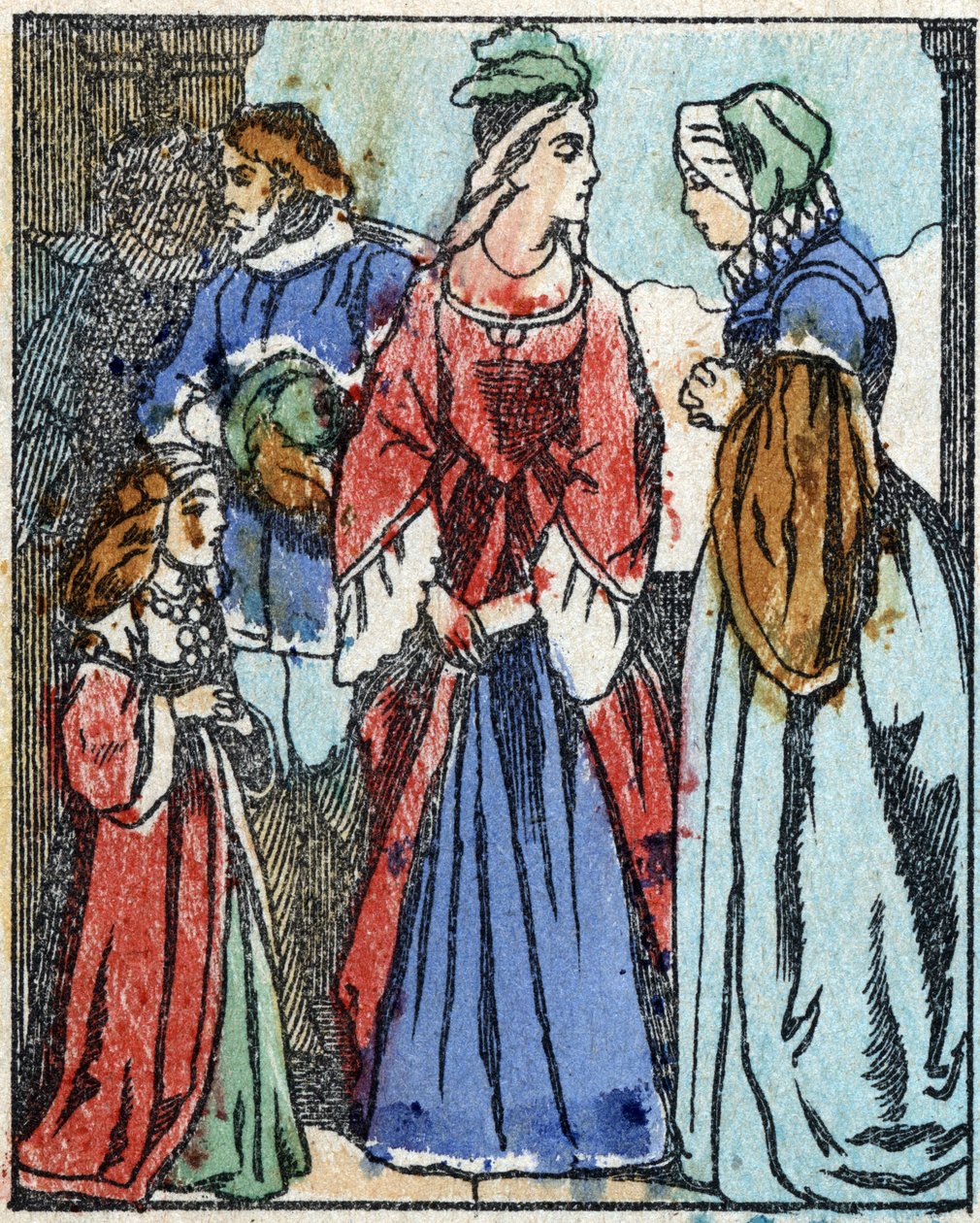 Illustration till "" Riquet a la houppe", berättelse av Charles Perrault (1628-1703), fransk författare. Trästick av Imaging Pellerin - Epinal, sd. Sent 1800-tal. av French School