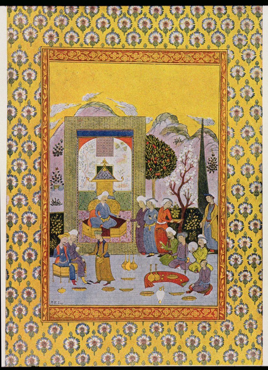 Illustration för Arabian Nights, 1895 (färggravyr) av French School