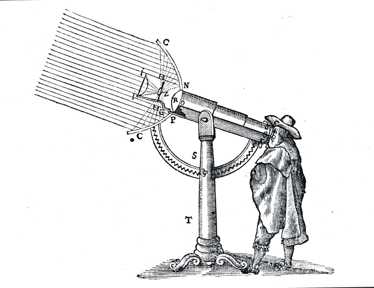 Illustration från La Dioptrique av Rene Descartes (1596-1650), efter Discours de la Methode som först publicerades i Leiden 1637 av French School