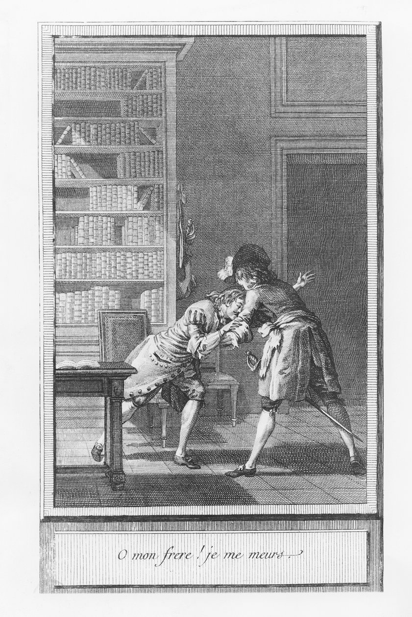 Illustration från "The Life and Adventures of Mr. Cleveland, Natural Son of Oliver Cromwell" av Abbé Prévost (gravyr) av French School