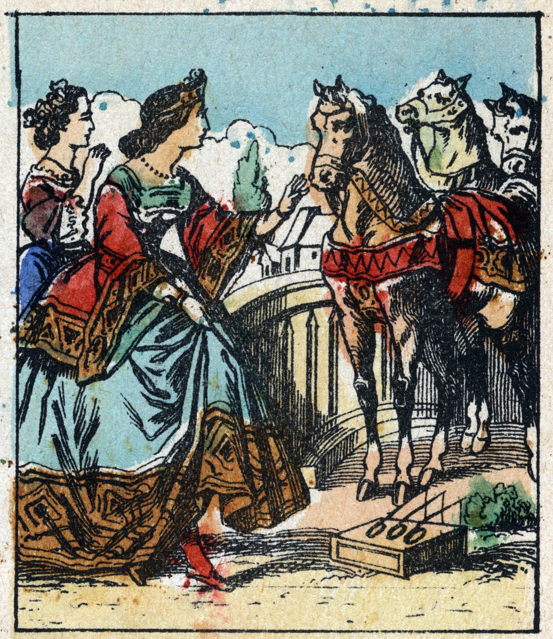 Illustration av Charles Perraults berättelse "Askungen eller den lilla glastofflan". Trästick av Imaging Pellerin - Epinal, sd. Sent 1800-tal. av French School