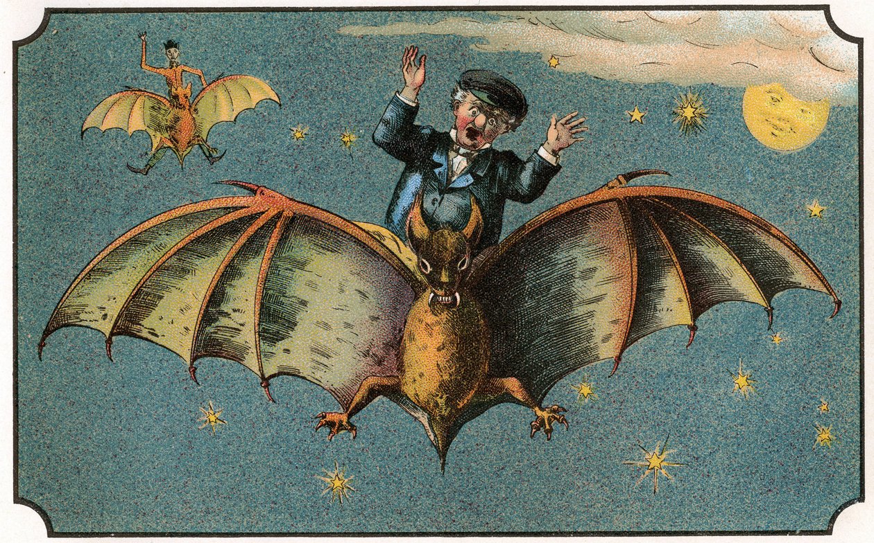 Illustration av boken "Voyage dans la lune avant 1900" av A. de Ville-d