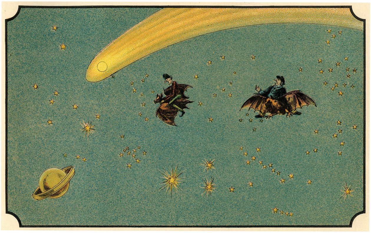 Illustration av boken "Voyage dans la lune avant 1900" av A. de Ville-d