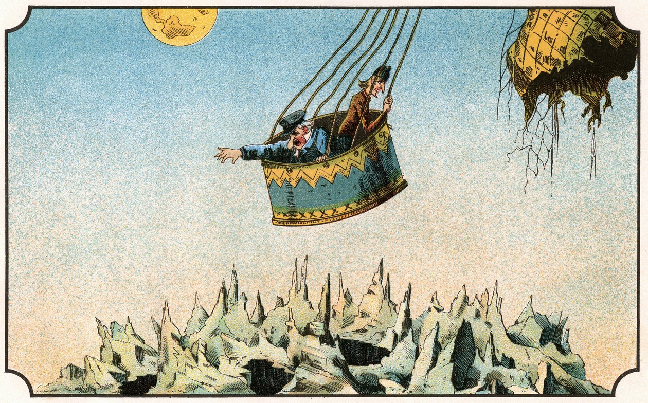Illustration av boken "Voyage dans la lune avant 1900" av A. de Ville-d