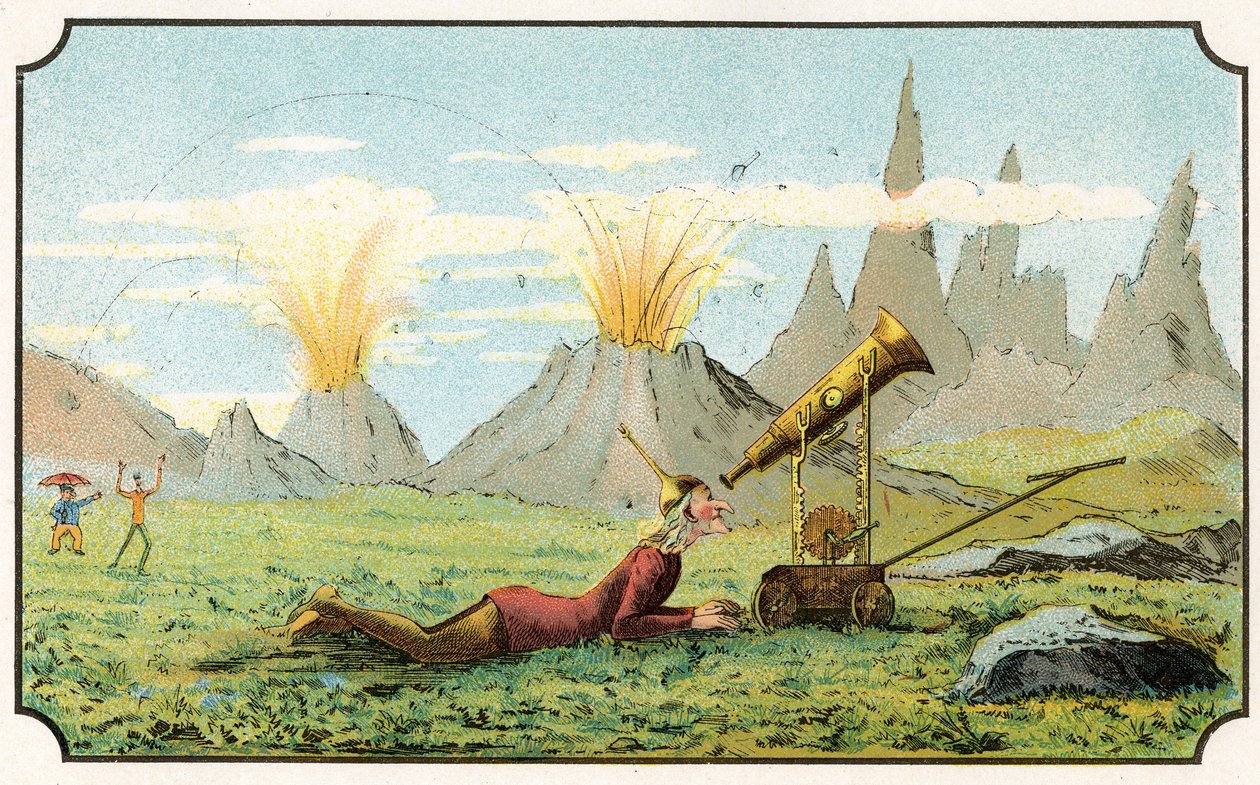 Illustration av boken "Voyage dans la lune avant 1900" av A. de Ville-d