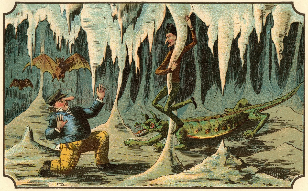 Illustration av boken "Voyage dans la lune avant 1900" av A. de Ville-d
