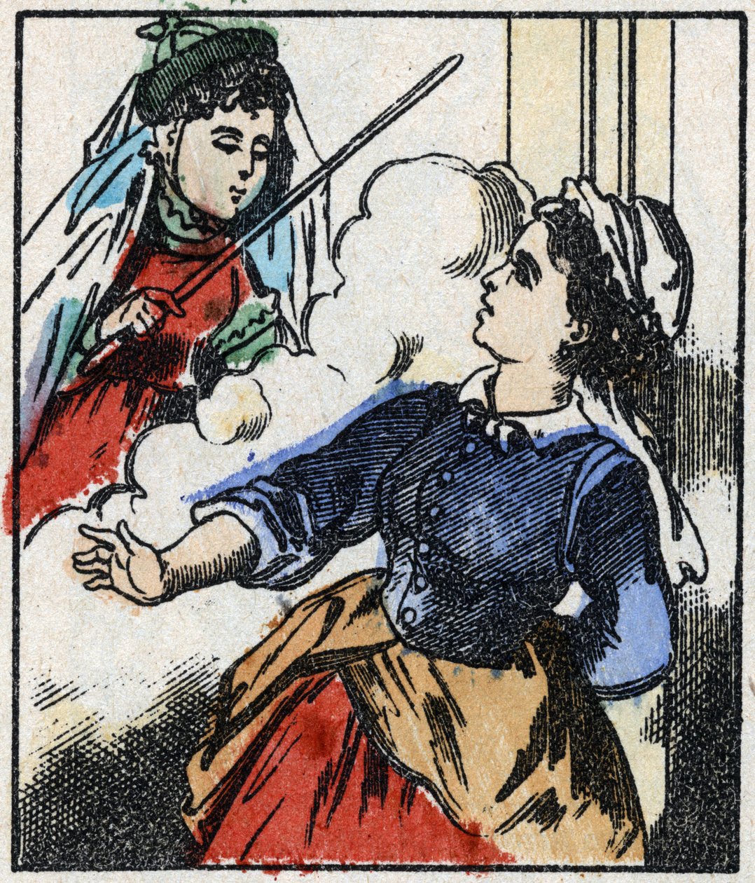 Illustration av berättelsen "" La Fee Bambinette "" Trästick från Imaging Pellerin - Epinal, sd. Sent 1800-tal. av French School