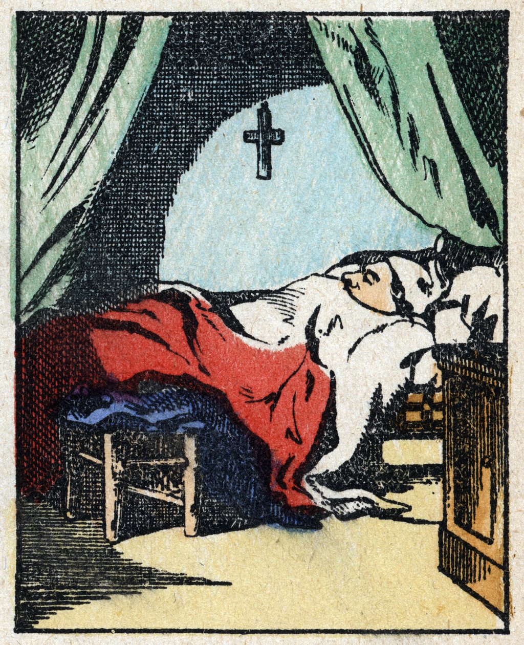 Illustration av berättelsen "" Veridique Historia om Jeannot Serinet "" Trästick av bildspråk Pellerin - Epinal, sd. Sent 1800-tal. av French School