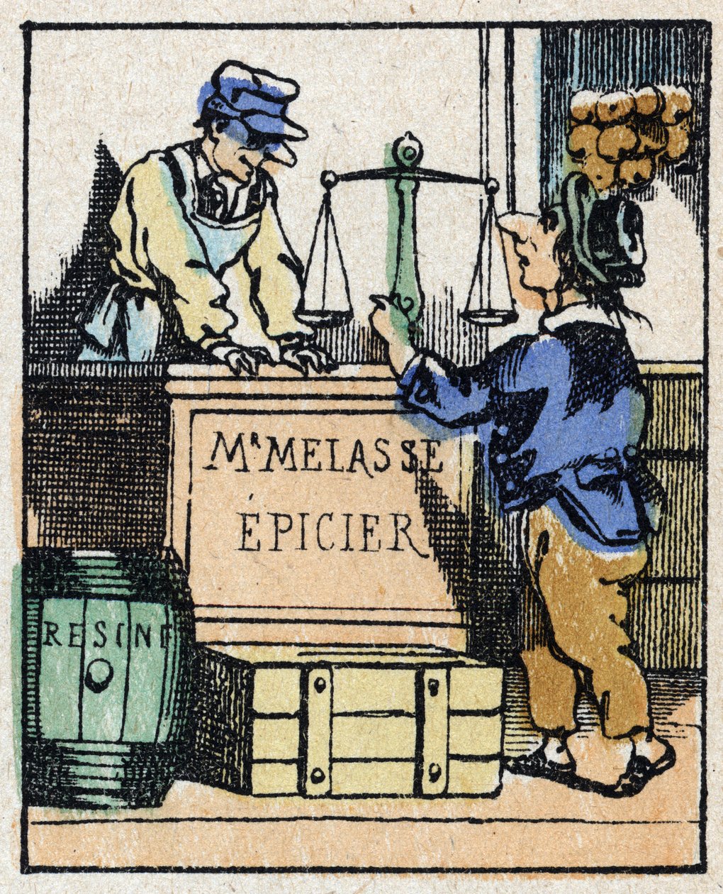 Illustration av berättelsen "" Veridique Historia om Jeannot Serinet "" Trästick av bildspråk Pellerin - Epinal, sd. Sent 1800-tal. av French School