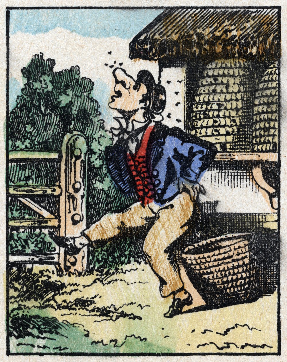 Illustration av berättelsen "" Veridique Historia om Jeannot Serinet "" Trästick av bildspråk Pellerin - Epinal, sd. Sent 1800-tal. av French School