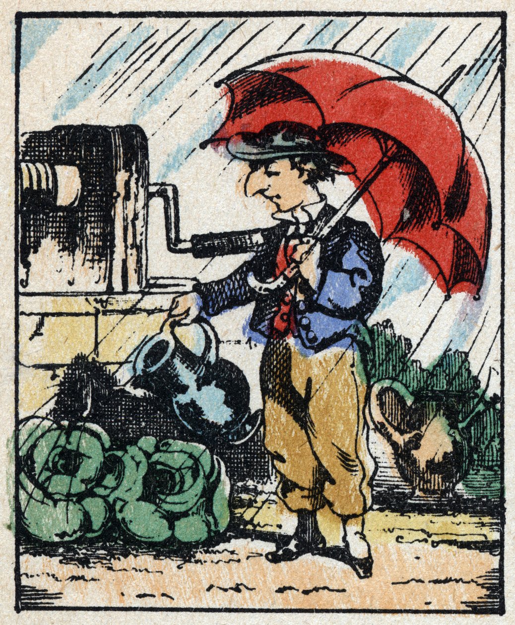 Illustration av berättelsen "" Veridique Historia om Jeannot Serinet "" Trästick av bildspråk Pellerin - Epinal, sd. Sent 1800-tal. av French School