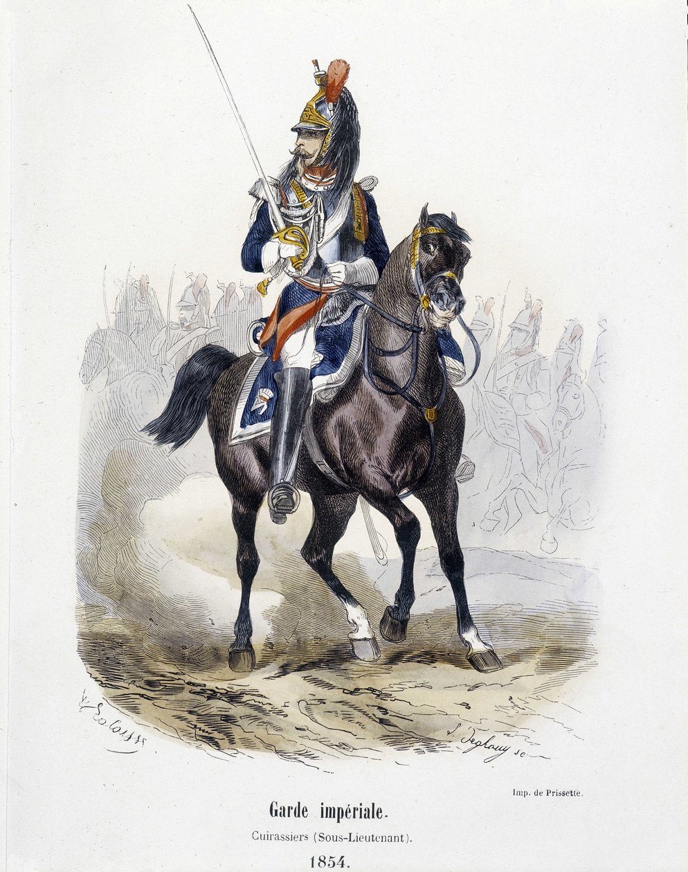 Imperial Guard: Cuirassiers 1854 - i "Army History"" av A. Barbier av French School