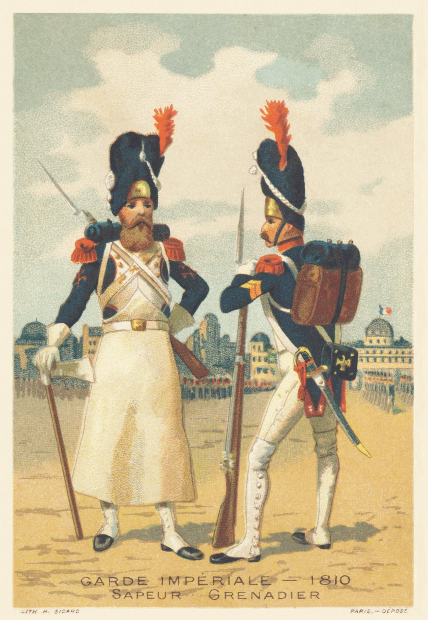 Imperial Guard, Sapeur och Grenadier 1810 av French School