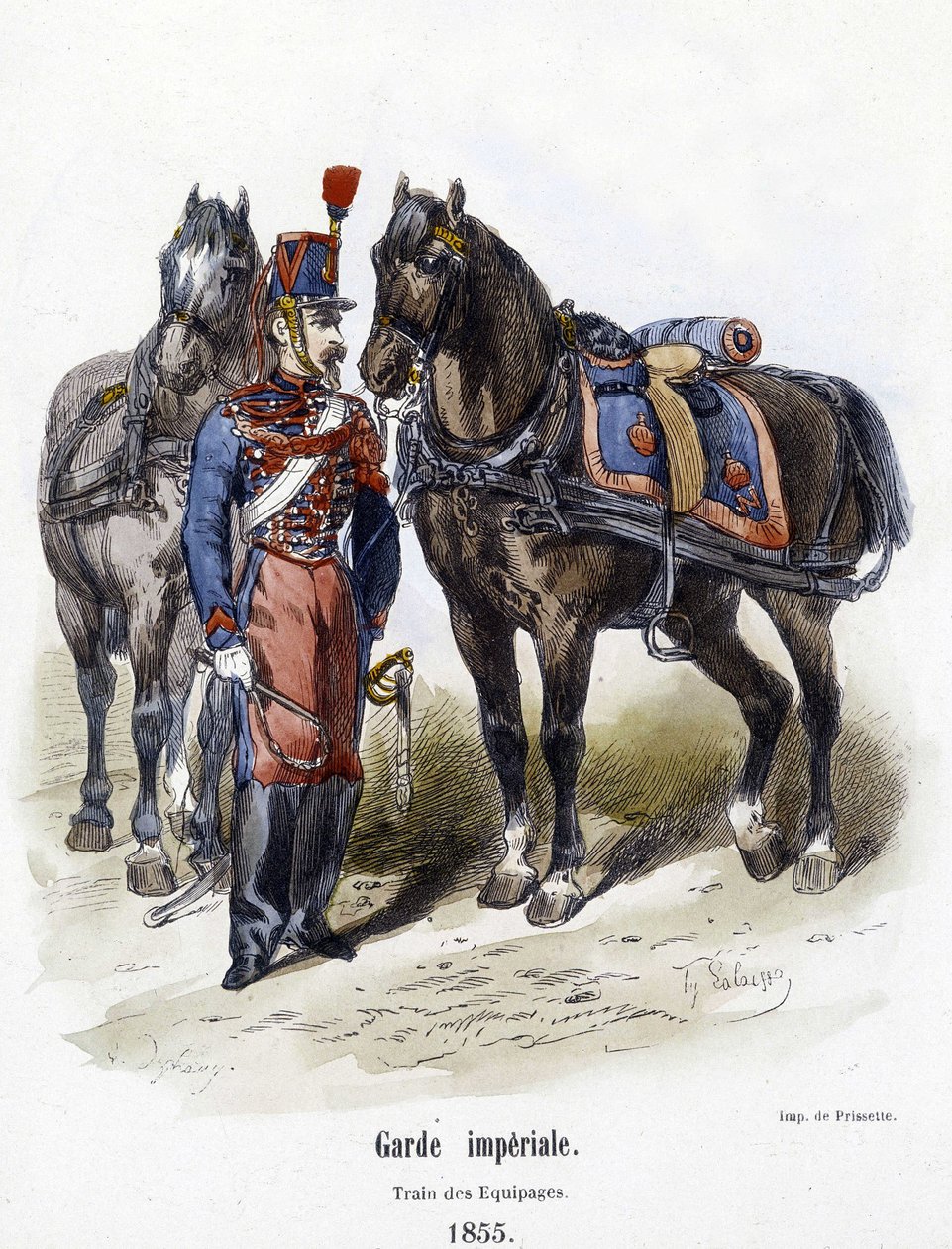 Imperial Guard: tåg av besättningar 1855 - i "" Histoire de l