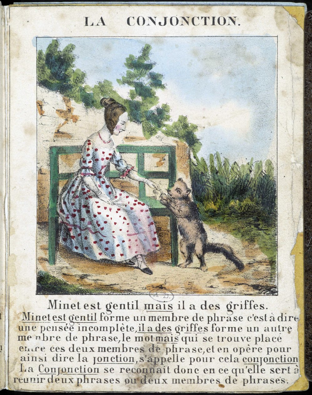 I "La grammaire en images", broschyralbum, cirka 1850. av French School