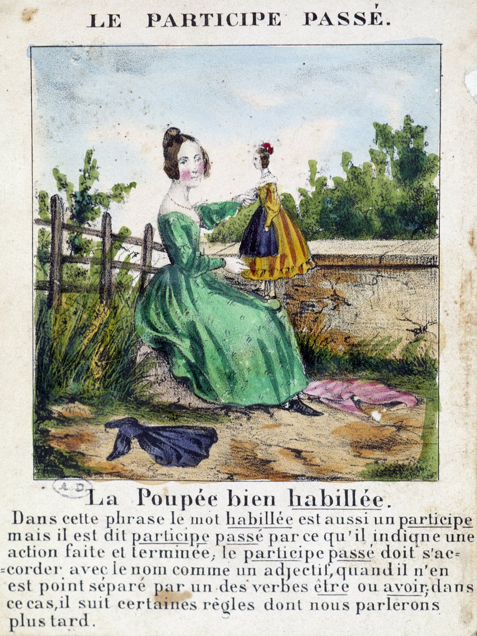 I "La grammaire en images", broschyralbum, cirka 1850. av French School