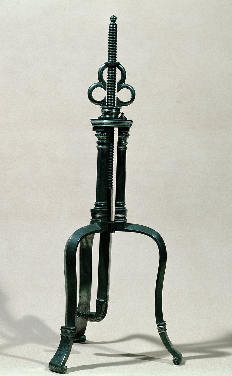 Instrument för trepanation, liknande det som illustreras av Ambroise Pare (ca 1510-90) 1500-1600-talet (metall) av French School