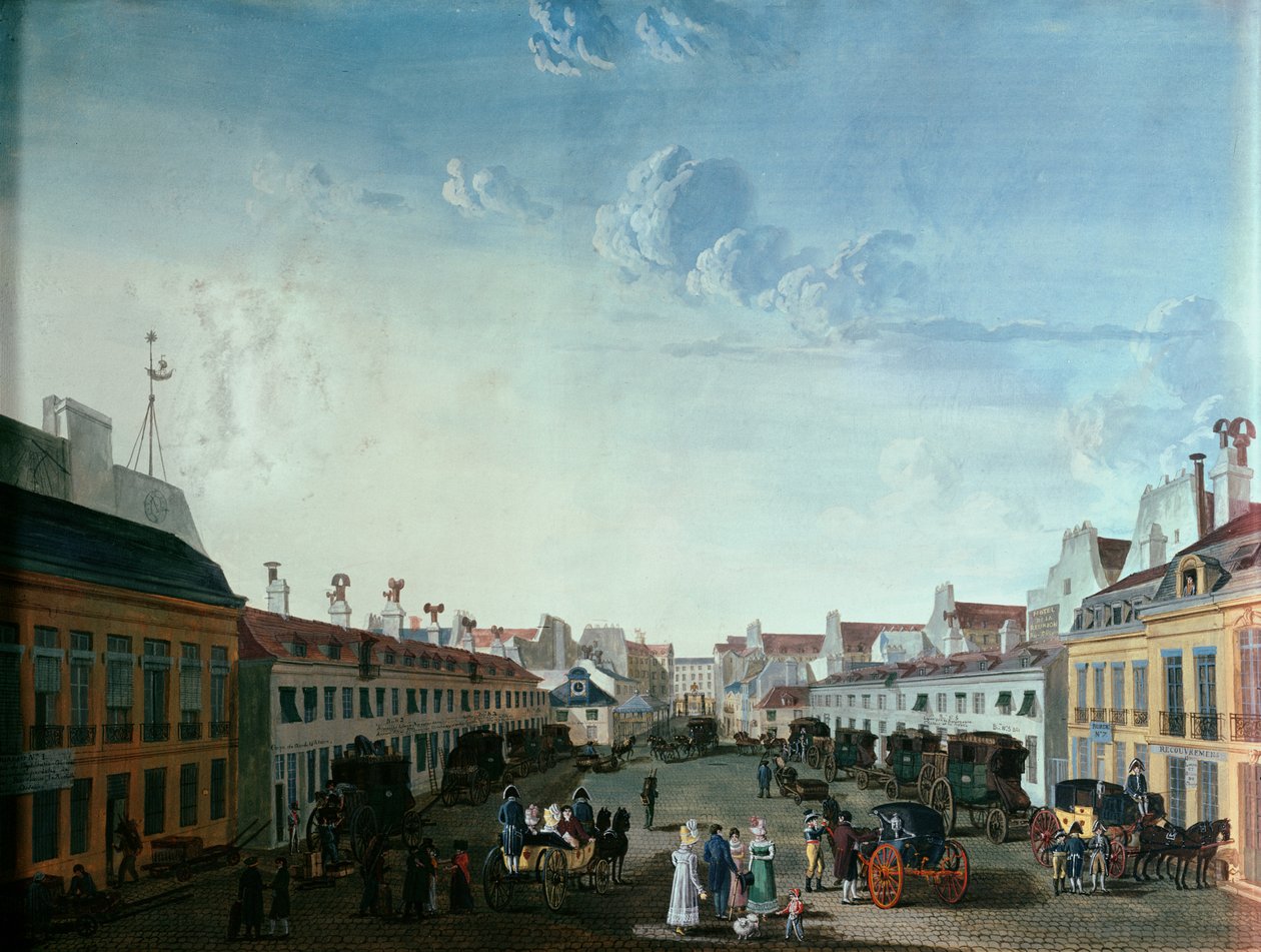 Innergård till Imperial Stage-coach Service, tidigt 1800-tal av French School