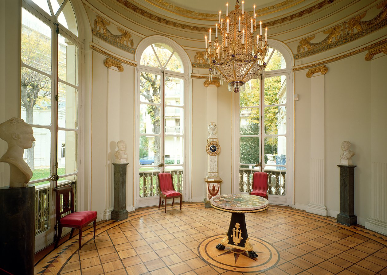 Inredning av Salon Rond, 1700-1800-talet av French School