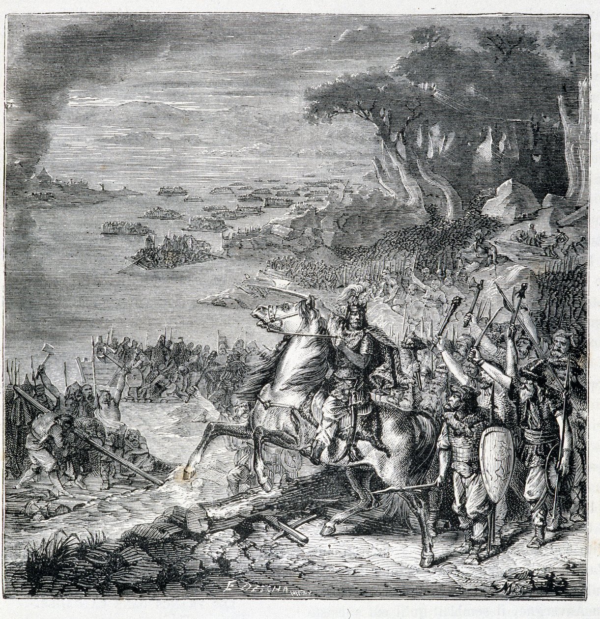 Invasion av barbarerna - i ""populär fransk historia"" av French School
