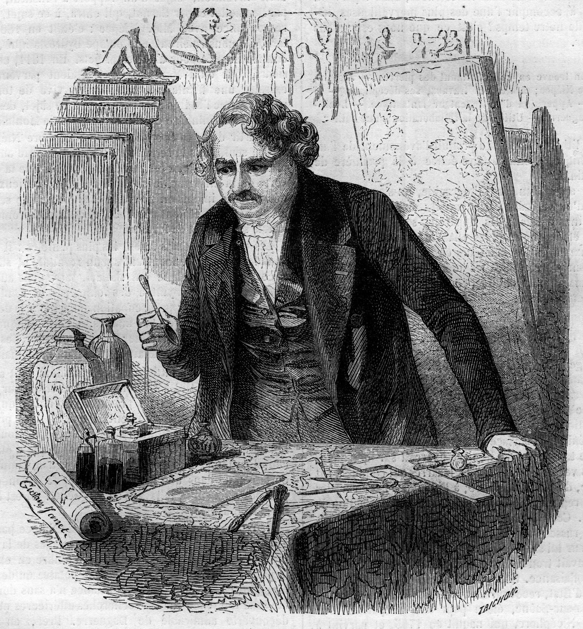Uppfinningen av Daguerreotypien av French School