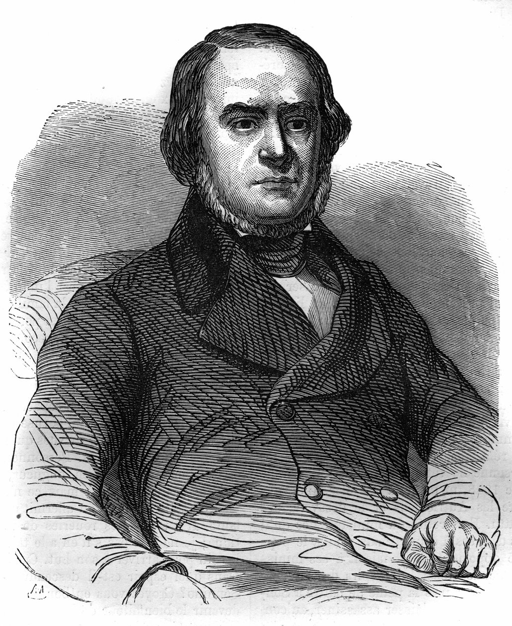 Italienska nationella rörelsen: Daniele Manin (1804-1857), utropar Republiken Venedig (1848). Gravyr i "Historien om påvarna-kungarna-drottningarna och kejsarna genom århundradena"" av Maurice Lachatre av French School