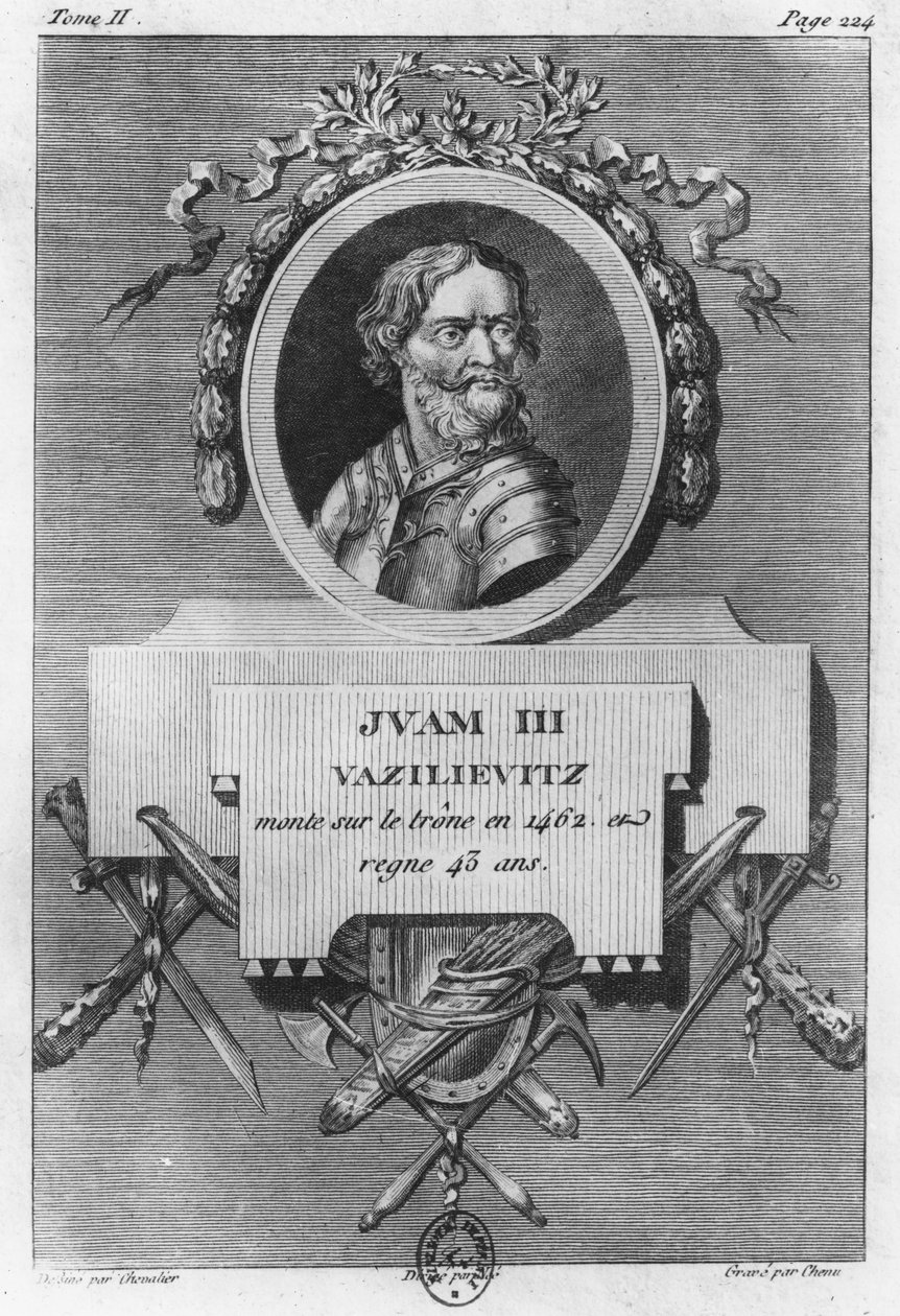 Ivan III den store (gravyr) av French School