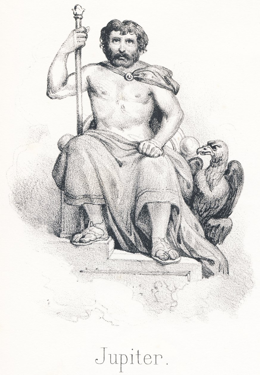 J Jupiter: Son of Saturn and Rhee Brotherhood of Titan Child, han matades av geten Amalthee av French School
