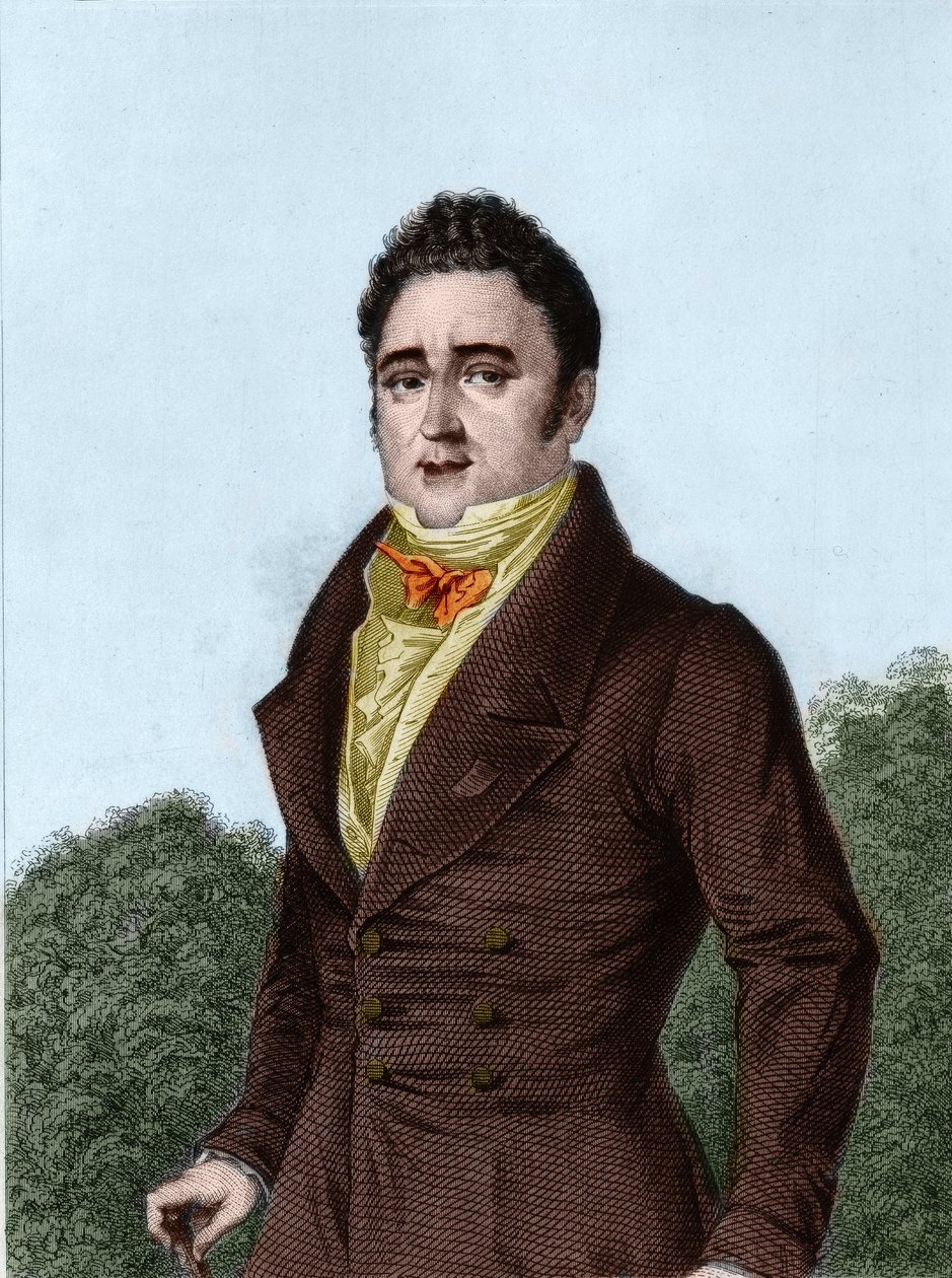 Jacques Lafitte (1767-1844), fransk bankir och politiker - gravyr i "Historien om Louis Philippes politiska och privata liv" av French School