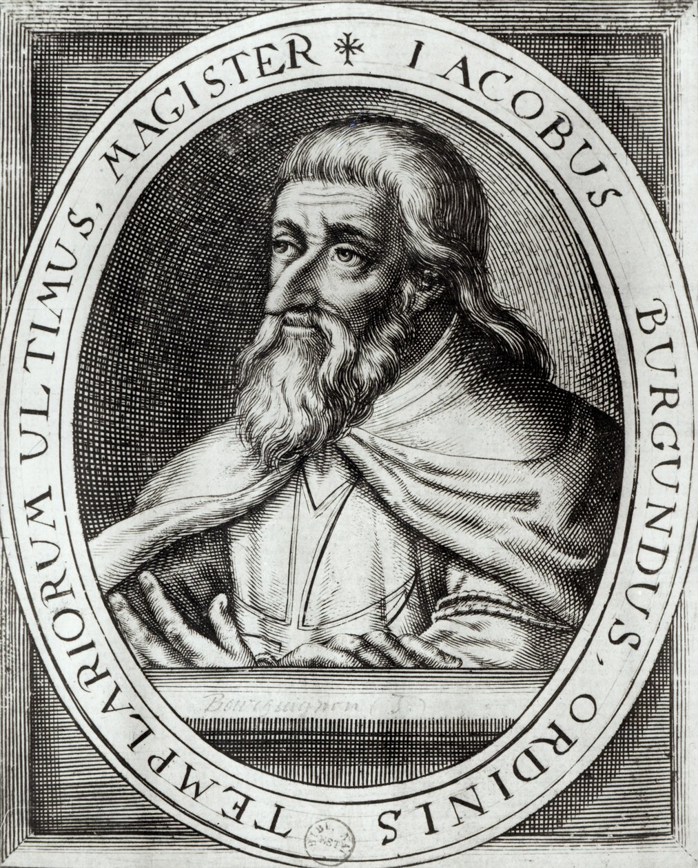 Jacques de Molay (ca 1243-1314) Tempelriddarnas mästare av French School