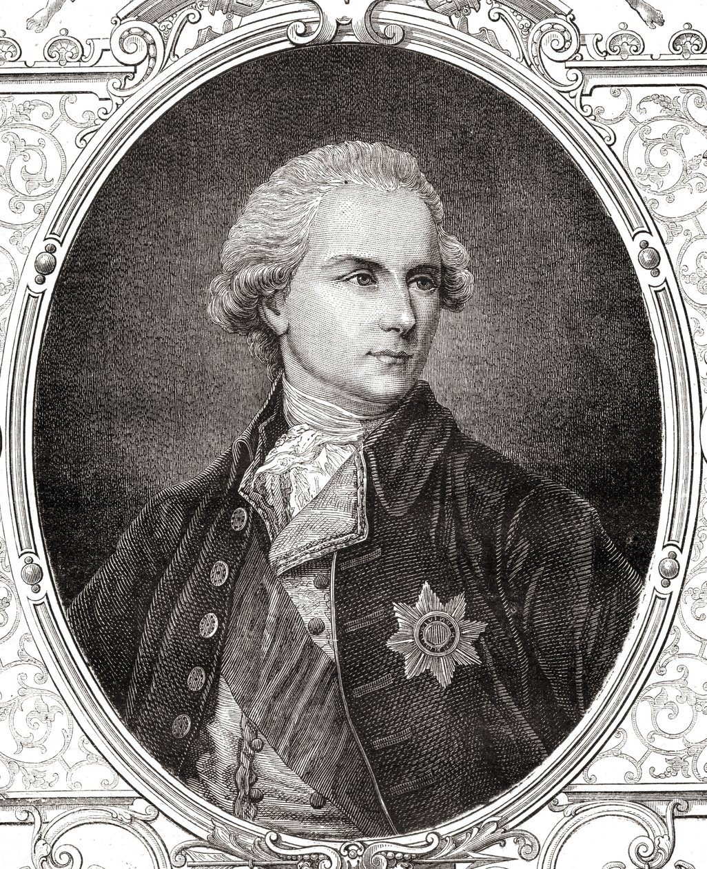James Harris, 1:e jarl av Malmesbury, från "Histoire de la Revolution Francaise" av Louis Blanc (1811-82) av French School