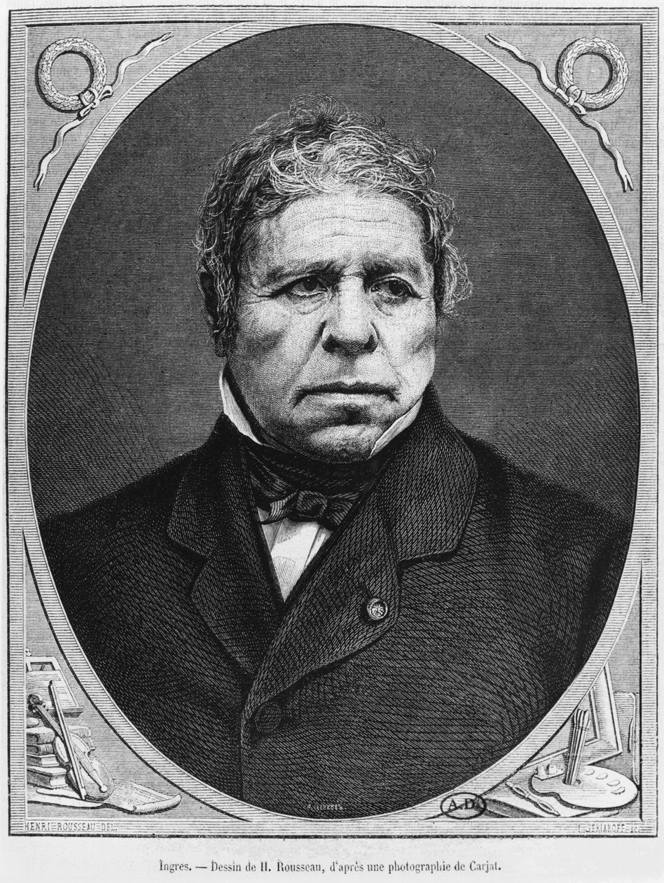 Jean Auguste Dominique Ingres (1780-1867) från ett fotografi av Etienne Carjat (1828-1906) 1867 av French School