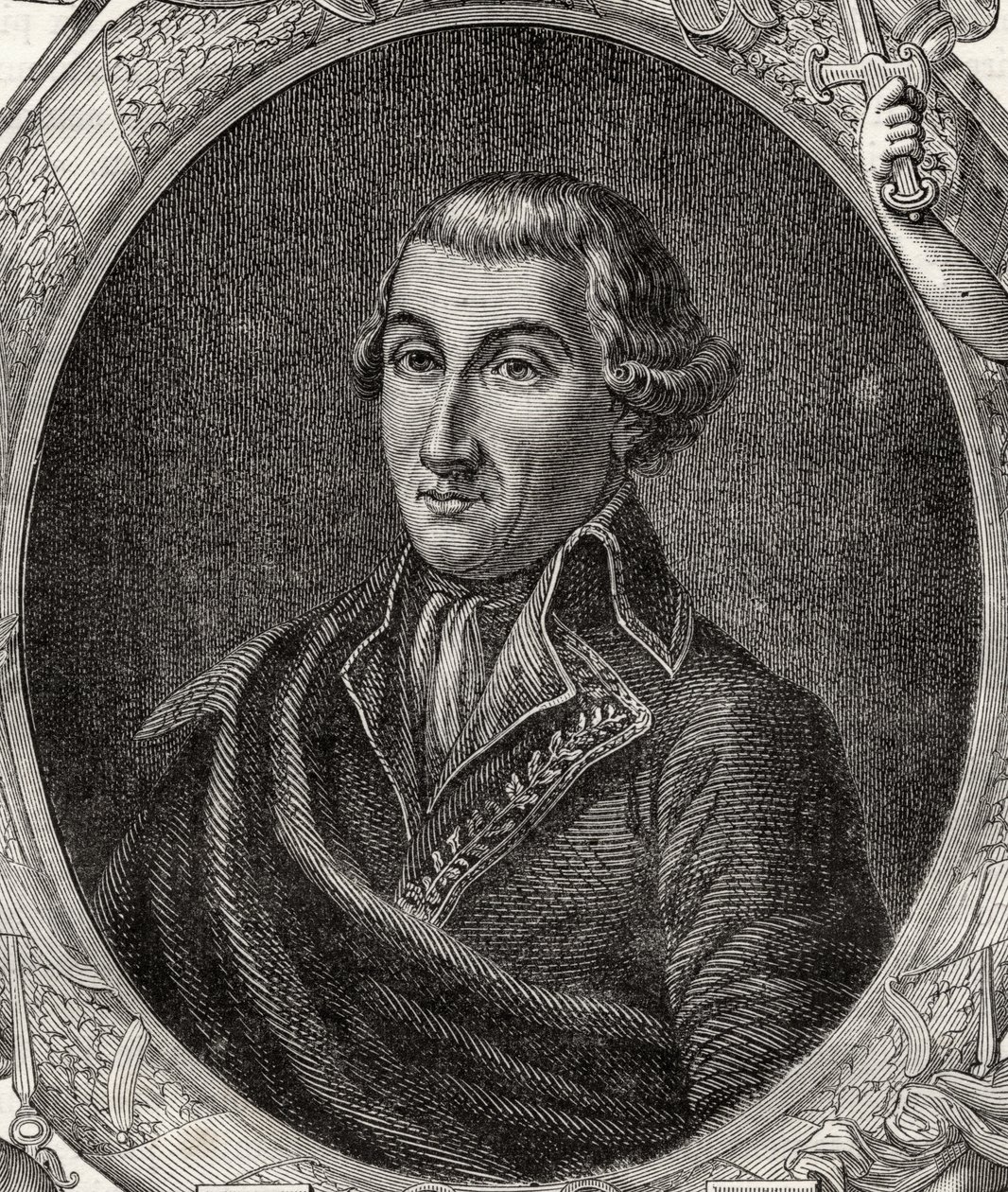 Jean Baptiste Camille Canclaux (1740-1817) från "Histoire de la Revolution Francaise" av Louis Blanc (1811-82) av French School