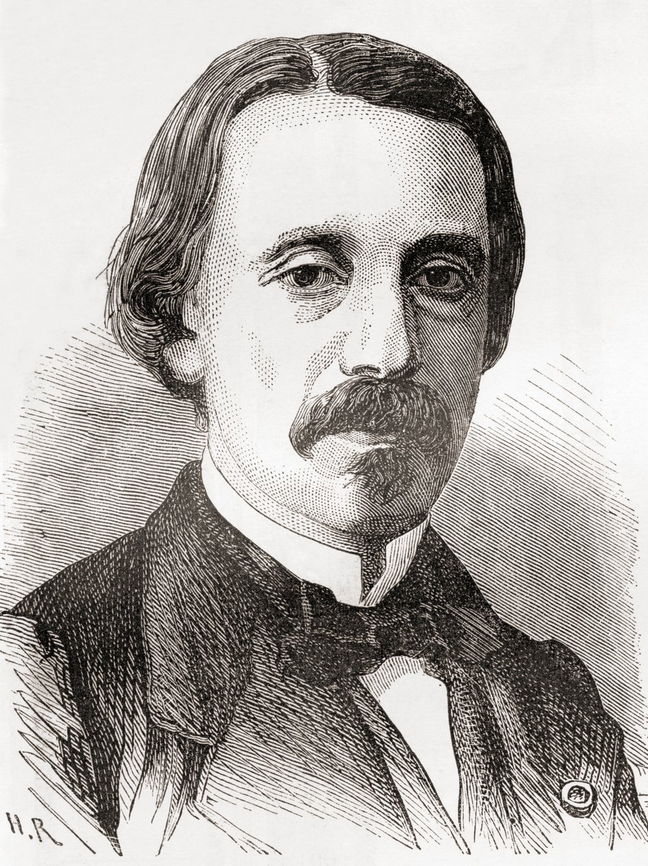 Jean Bernard Léon Foucault, från Vetenskapens underverk, publicerad ca 1870 (gravyr) av French School