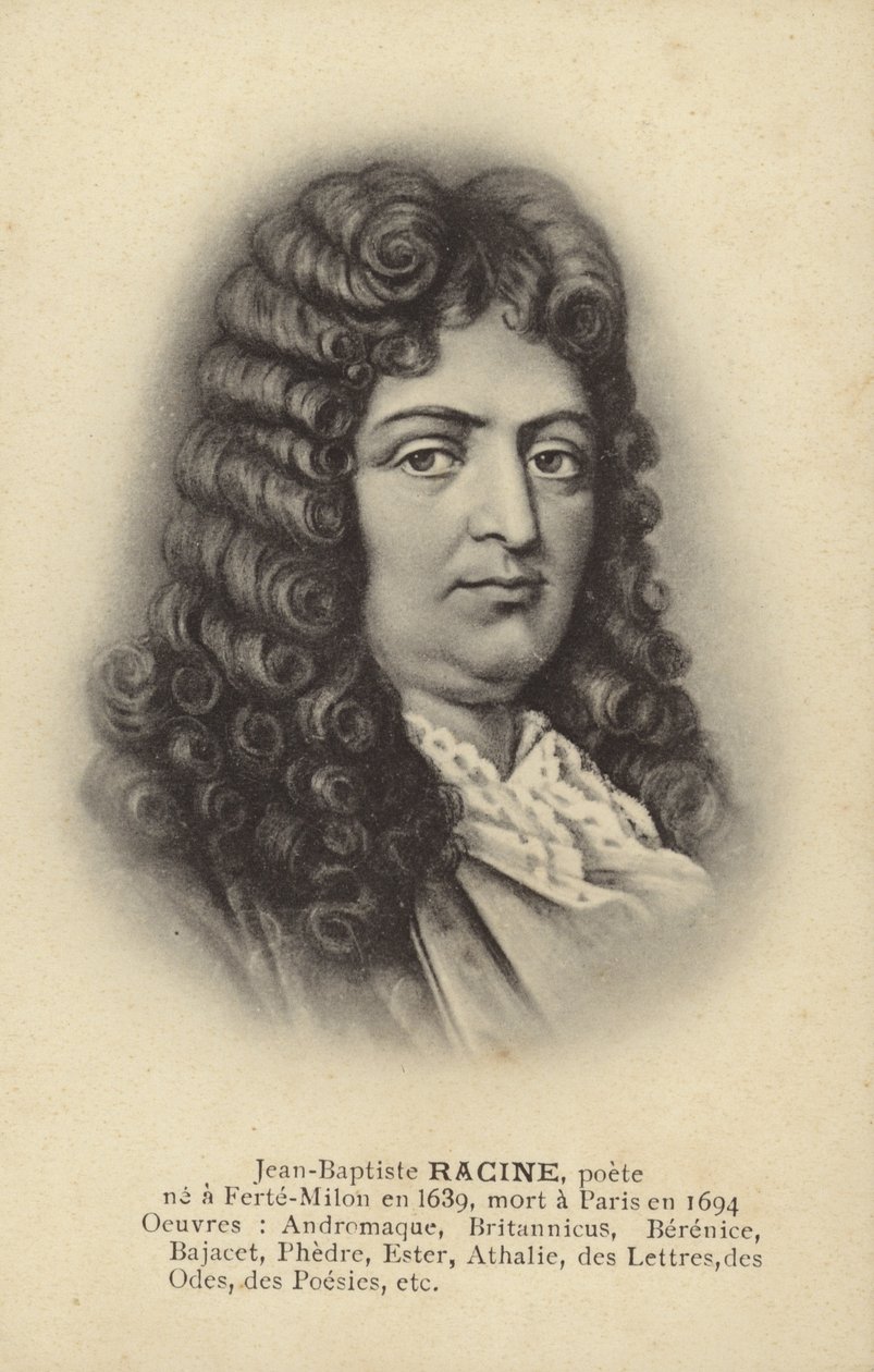 Jean Racine (1639-1699), fransk dramatiker (litografi) av French School
