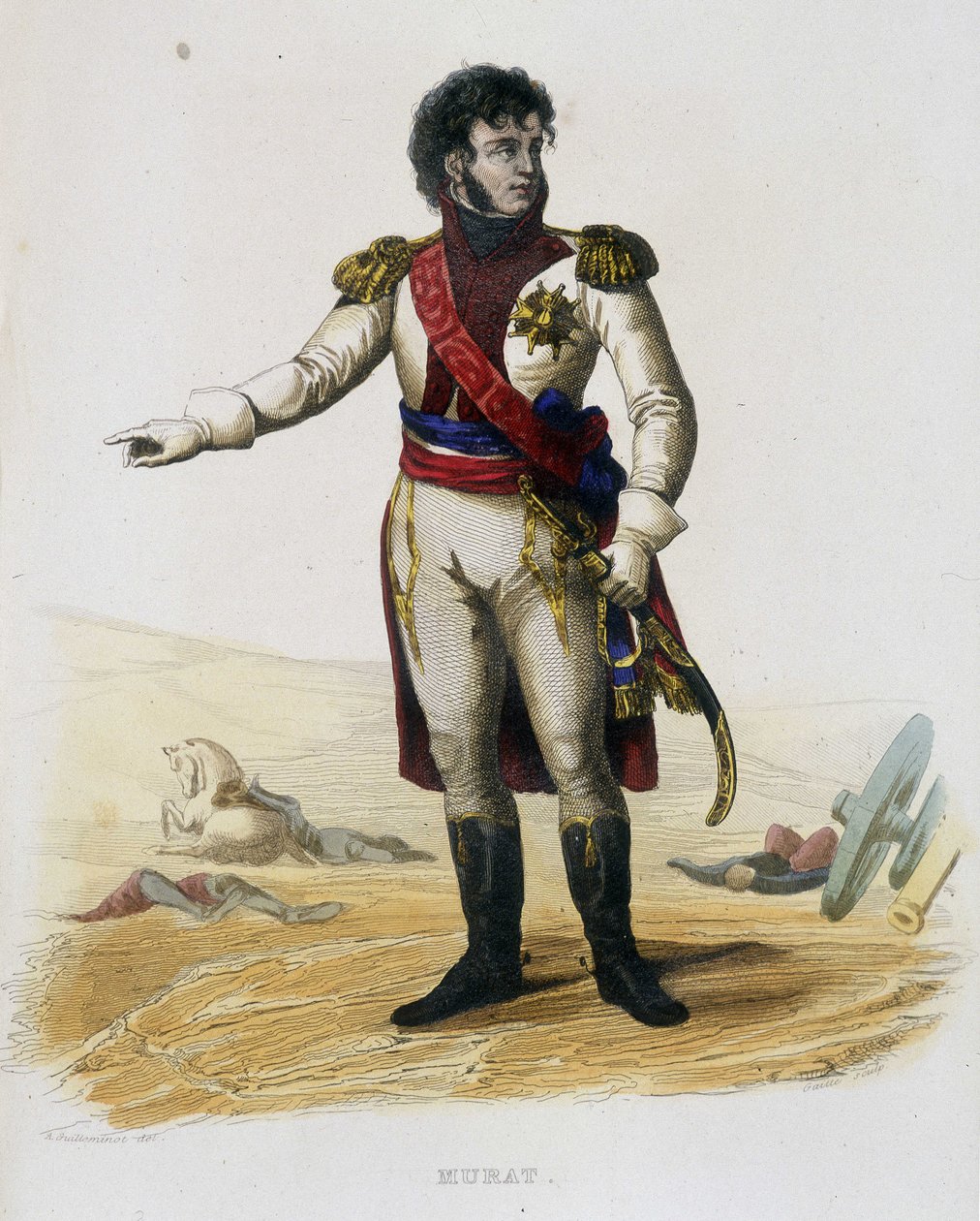 Joachim Murat (Gioacchino Murat) (1767-1815), marskalk av Frankrike och kung av Neapel- i "Plutarque Francais"" av French School