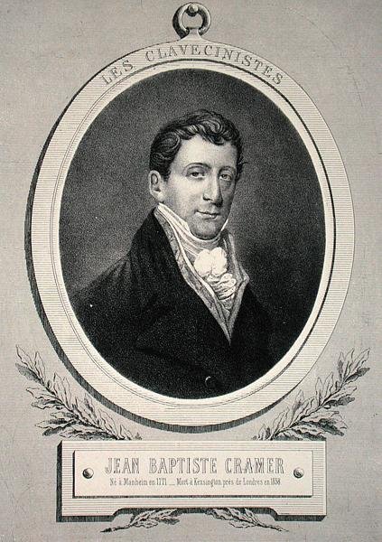 Johann Baptist Cramer (1771-1858) graverad av Alfred Lemoine (litho) av French School