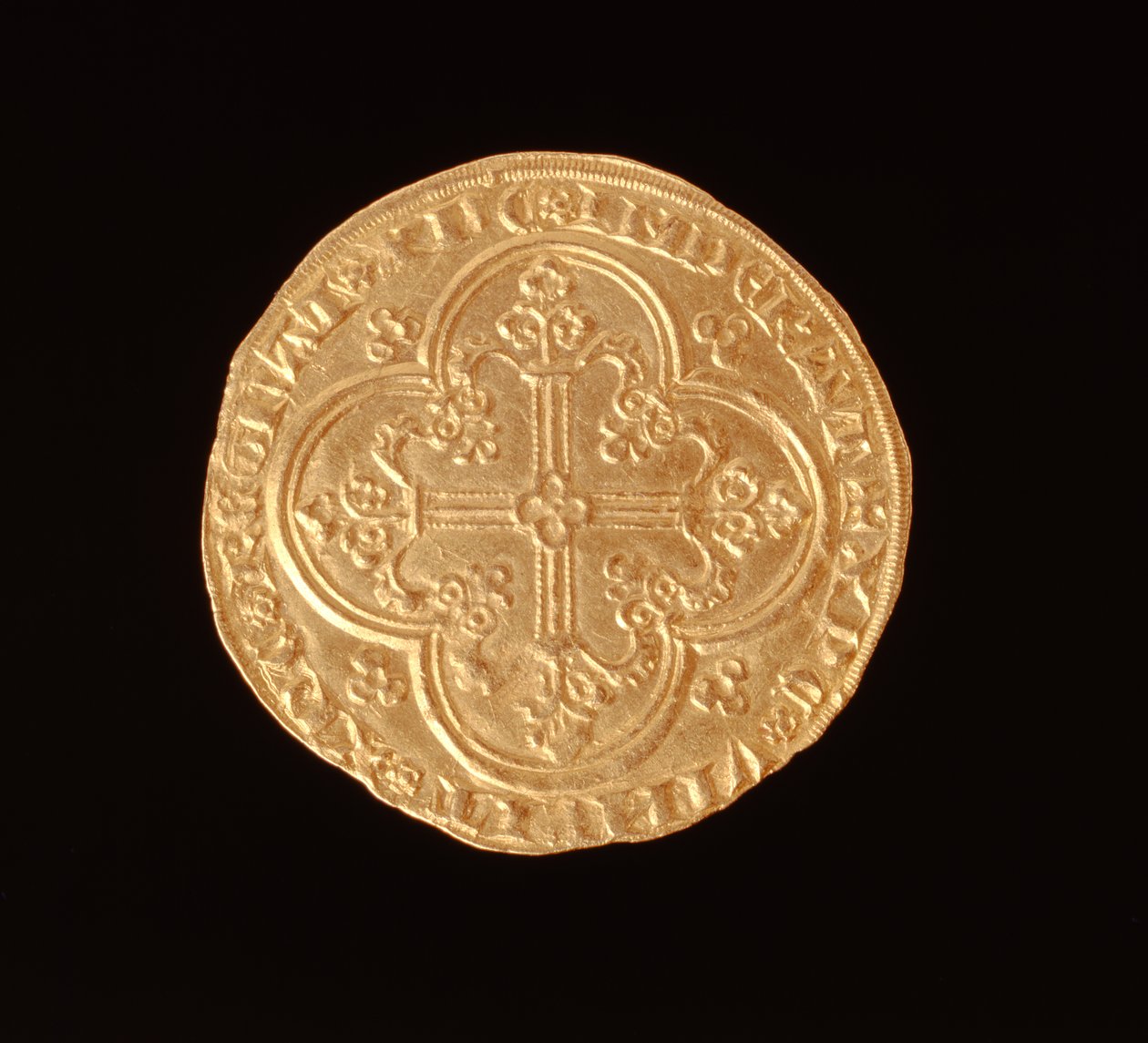 Johannes II den gode (1319-64) Frankrikes kung, Franc a Cheval, 1350-64 (omvänd) (guld) (för framsidan se 168067) av French School